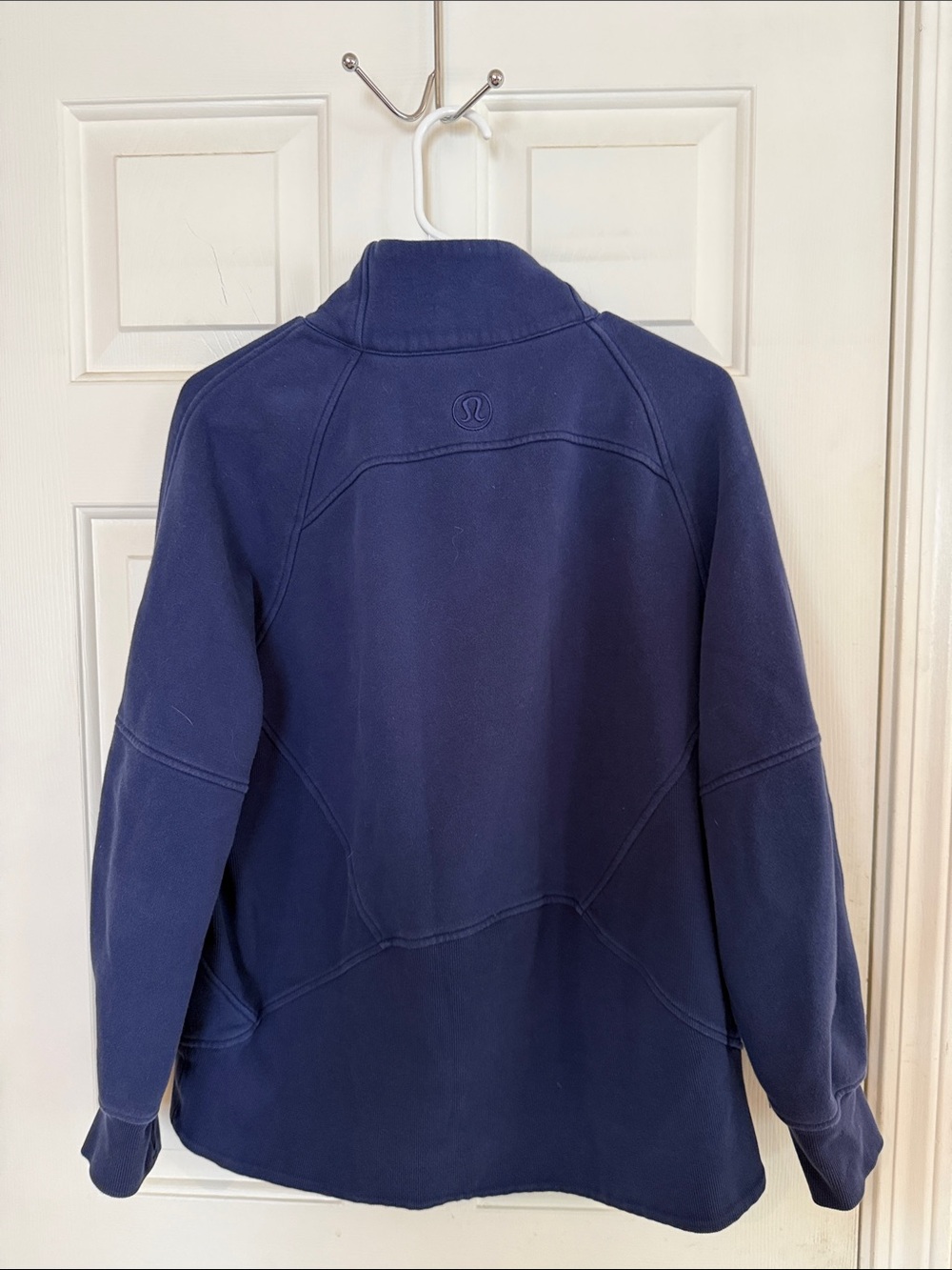 Lululemon Scuba Oversized Funnel-Neck Full-Zip Long Night Sea Dark Blue M/L - Picture 3 of 5